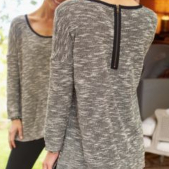 Soft Surroundings Downtown Tunic Marled Sweater, L - Picture 2 of 10